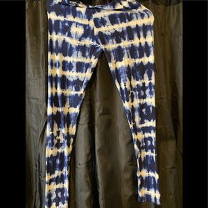Blue & White Leggings